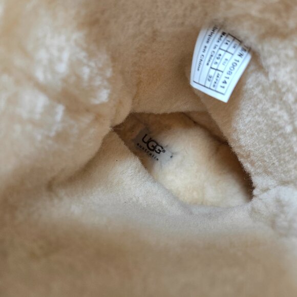 UGG Australia STONEMAN Sheepskin Stout Leather Waterproof Boots Men's US Size 15 - Picture 14 of 17